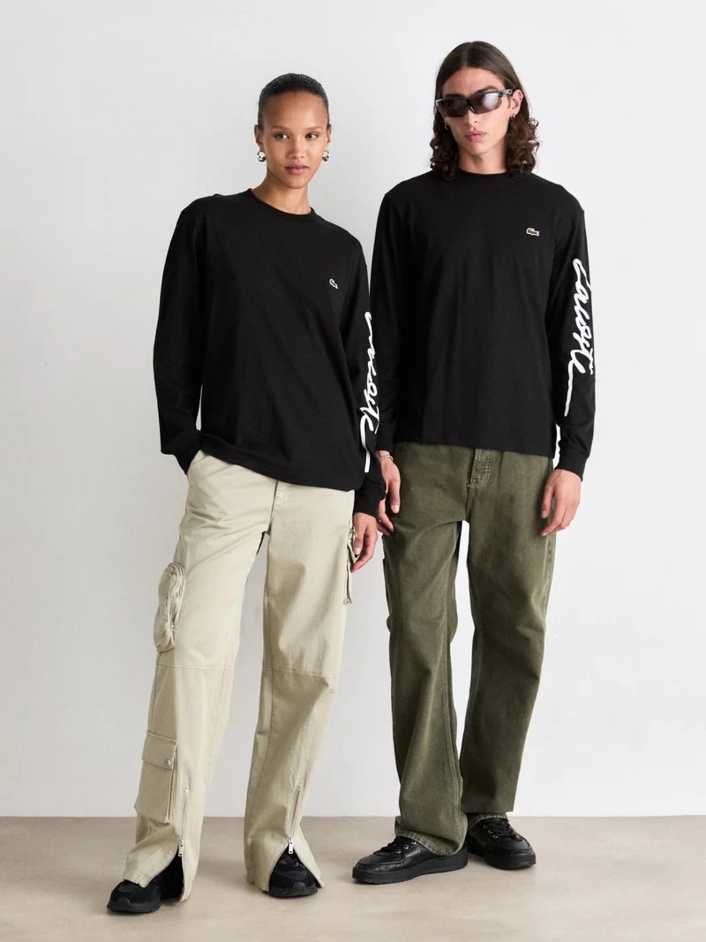 Lacoste Long Sleeve Langarmshirt - Black Sz S /UNISEX
(Jun A-1)